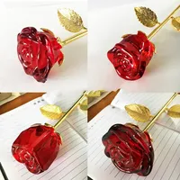 Large Size Crystal Rose For Mother's Day Girlfriend Wedding Favors Artificial Flower With Gift Box Romantic Gift Home Ornament