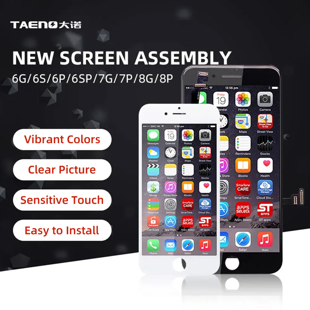 TAENO LCD Display For iPhone 6 6SPlus 6s 7 8 Digitizer Assembly Touch Screen Replacement For iPhone 6G 6Plus 7Plus 8P 100% Test