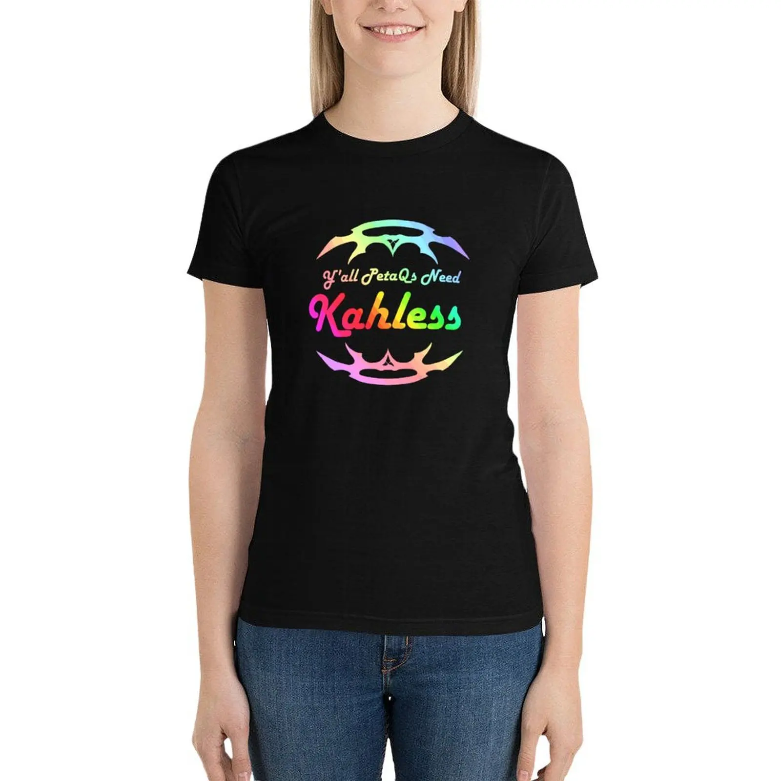 Kahless Inspirational Rainbow T-Shirt shirts graphic tees hippie clothes vintage clothes Women's cotton t-shirt