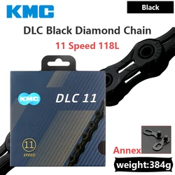 KMC DLC 11 Speed MTB Bike Diamond Chains Ultralight Black Red 116/118L X11 Mountain Bicycle Chains For Shimano Sram Campagnolo