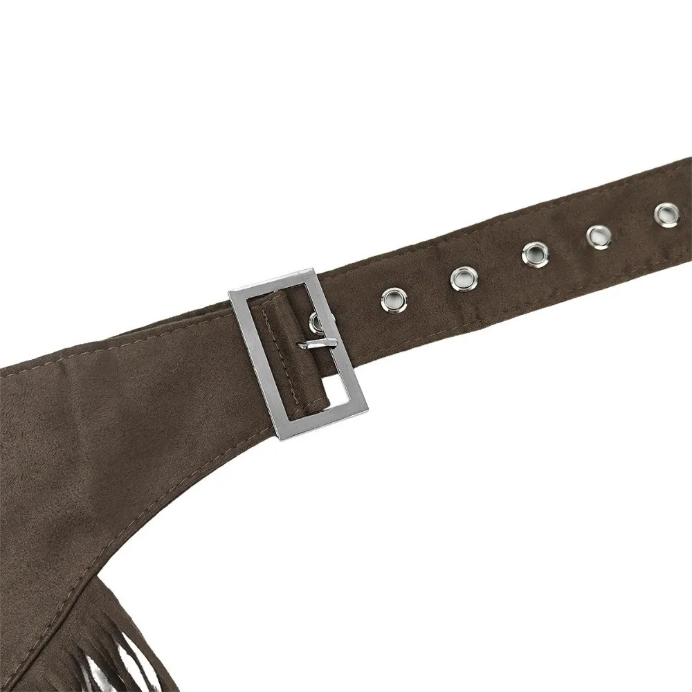 

Роскошный винтажный пояс с бахромой, однотонный, в ковбойском стиле, для женщин