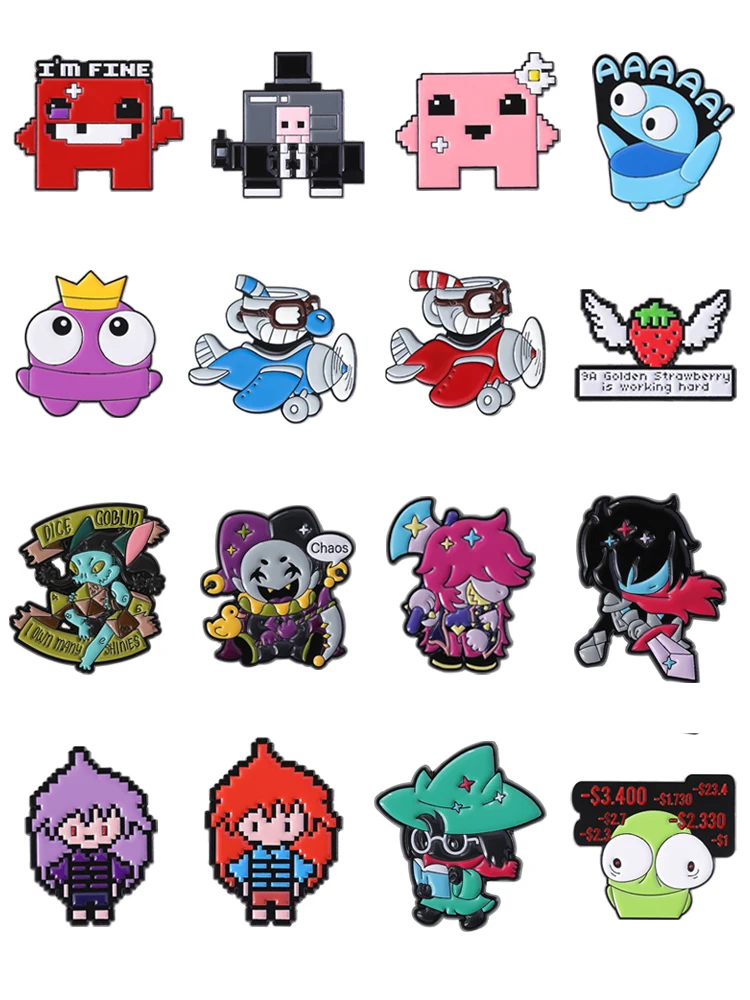 Épingles en émail pour personnages de jeu RPG, Deltarune Susie Kris, monstre aux grands yeux, figurines de Pixel, broches, Badge à revers, bijoux cadeaux