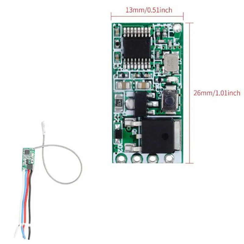 433Mhz 1ch Rf Relay Ontvanger Draadloze Afstandsbediening Lichtschakelaar Micromodule