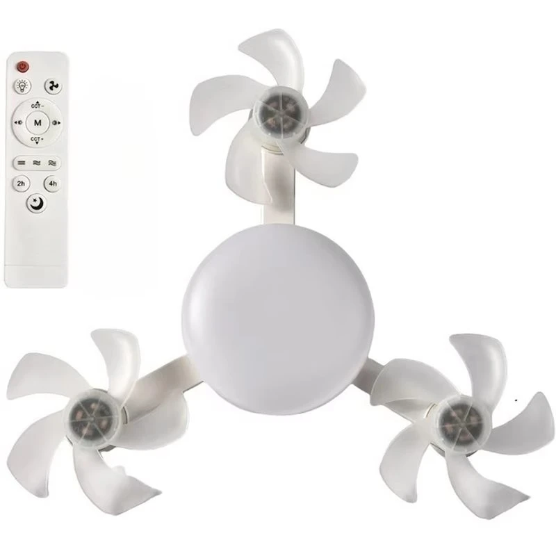 YANA35R Drone Design Dimmable 3 Color LED Ceiling Fanlight Fan Light E27 Base Remote Control Silent Operation
