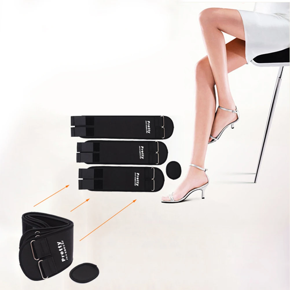

3 pcs O/X Leg Type Correction Belt Adjustable Leg Corrector Tape Breathable Wear Resistant Fabric Support Black Xxl Size