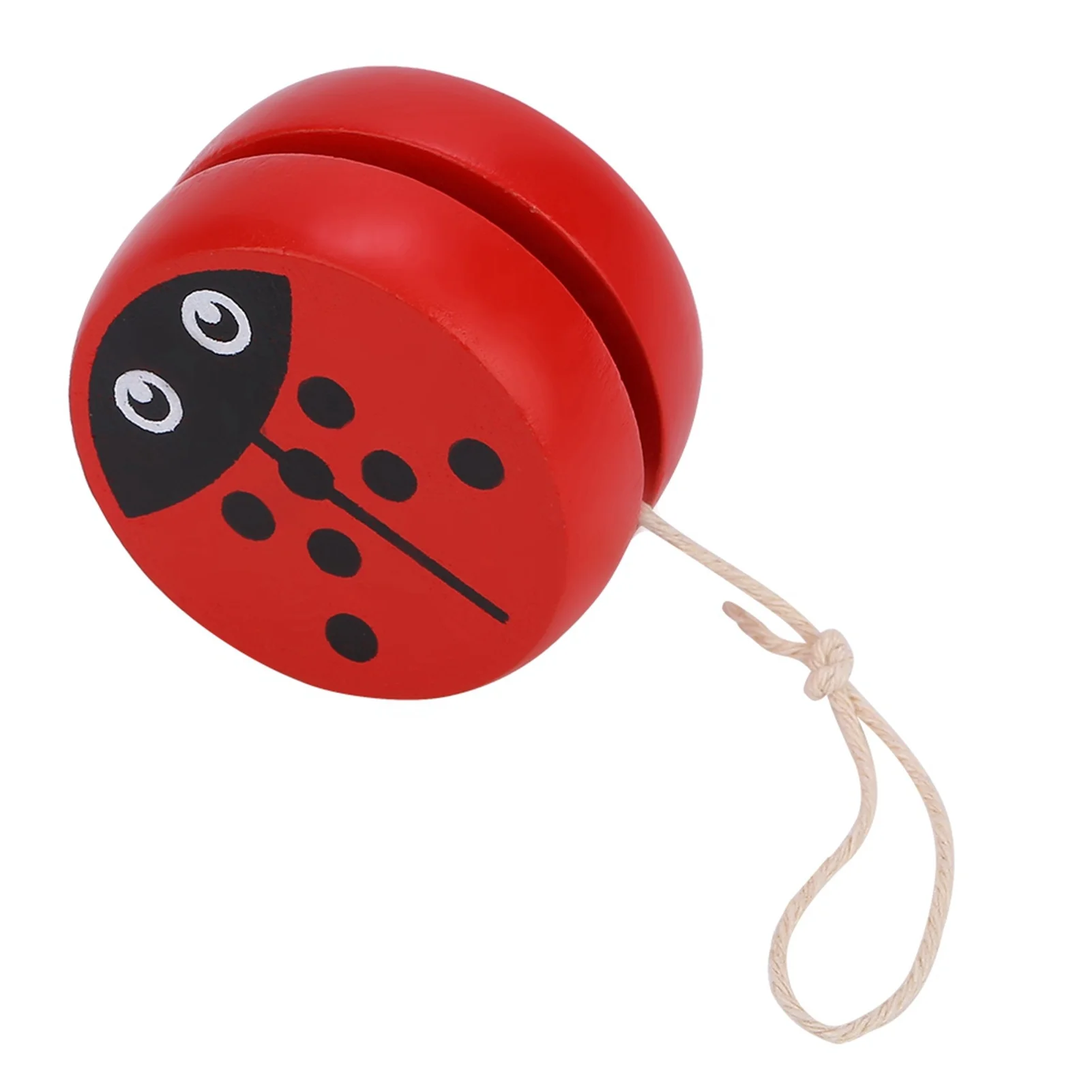 Cute Cartoon Pattern Wooden Yoyo Ball Toy Early Education Teaching Toy for Kid Child