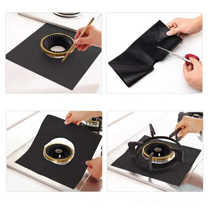 Non-Stick Gas Range Protectors Stove Burner Cover Protection Pad Kichen Accessories Stove Protector Cover