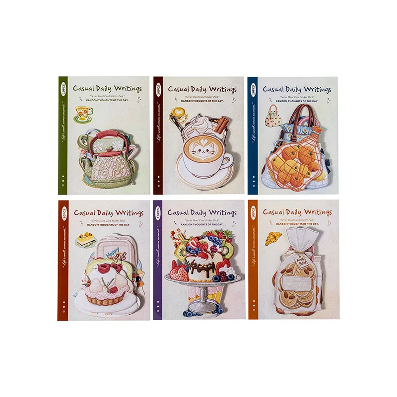 

Набор из 6 упаковок/1 лот: Декоративные стикеры Kawaii для скрапбукинга, ежедневных заметок, планировщиков и канцелярских принадлежностей