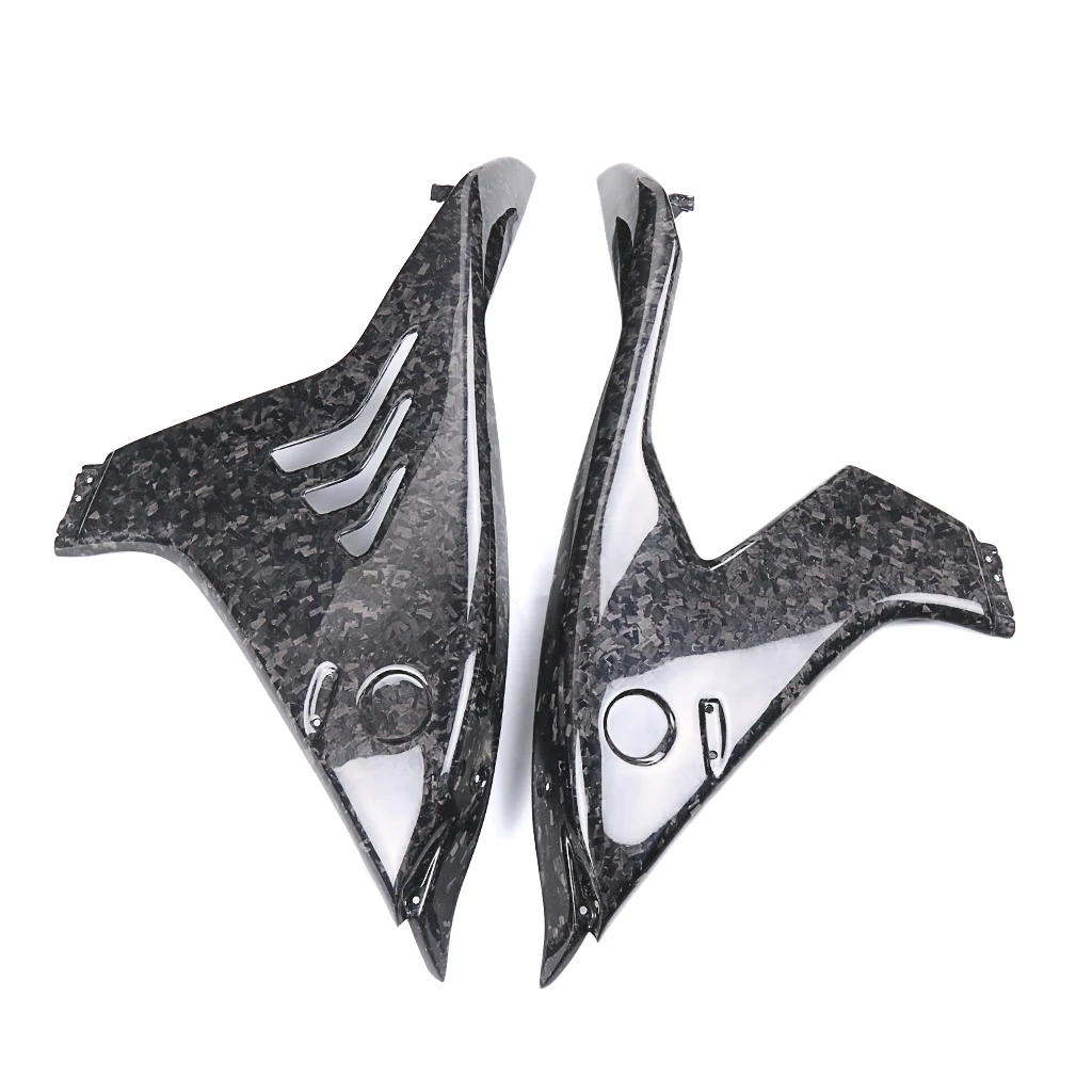 Motorcycle Accessories 3K Pure Dry Carbon Fiber Side Panel Fairing Air Deflector Wing Flank Spoilers For BMW M1000RR 2023 2024 view 5