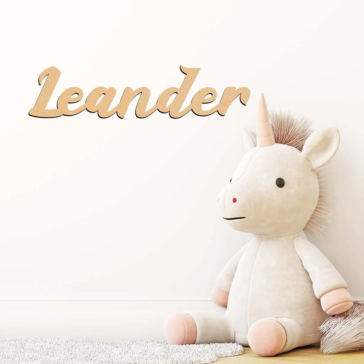 1pc Diy Leander example Custom Name Laser-Cut Sign Wooden Plaque Wooden Decor Unique Bedroom Decor