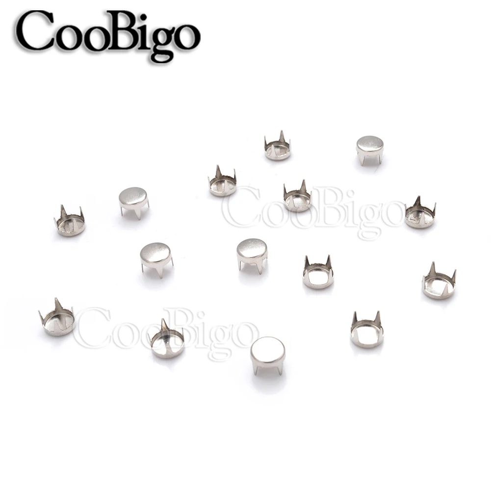 100 قطعة 3 مللي متر-10 مللي متر 4 مخلب شقة سبايك المسامير ترصيع Nailhead حبة مستديرة الملابس الأحذية حقيبة الملابس الجلود الحرفية DIY بها بنفسك الخياطة الإكسسوارات #4