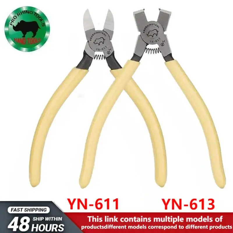 Japan RHINO YN-611 YN-613 45-degree bevel jaw pliers Plastic water jaw pliers curved with 90-degree tip