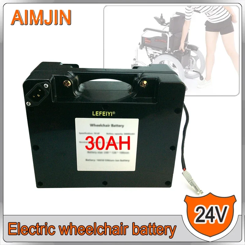 24V 30AH Rechargeable Lithium-ion Battery Pack for Elderly Electric Wheelchairs ,Electric Wheelchair Stair Climber+Charger