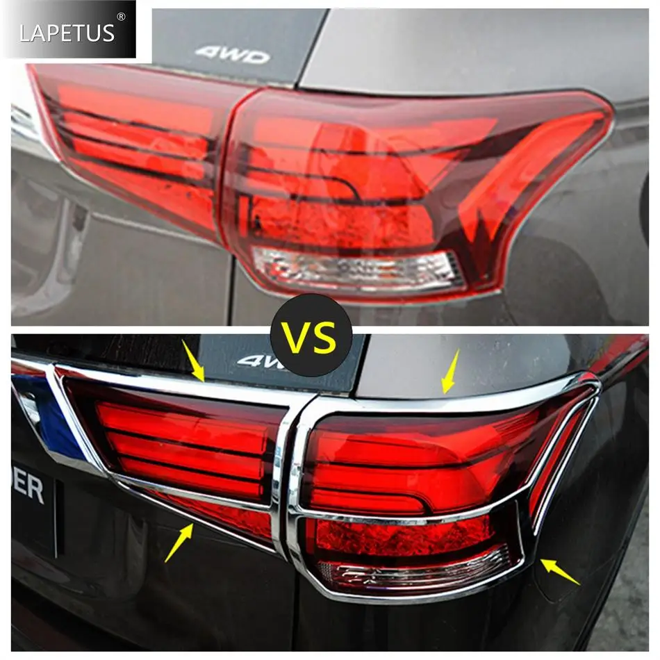 

Car Accessories Rear Tail Lights Lamps Taillight Eyebrow Decor Frame Cover Trim For Mitsubishi Outlander 2015 - 2017 ABS Chrome