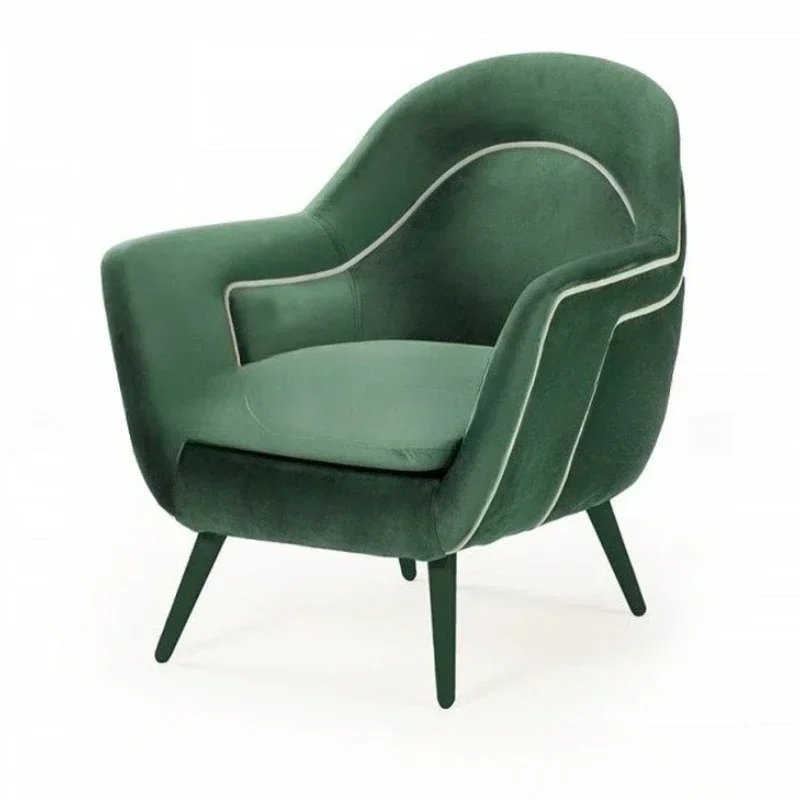 New Nordic simple modern flannel single sofa furniture beauty salon leisure single negotiation sofa chair