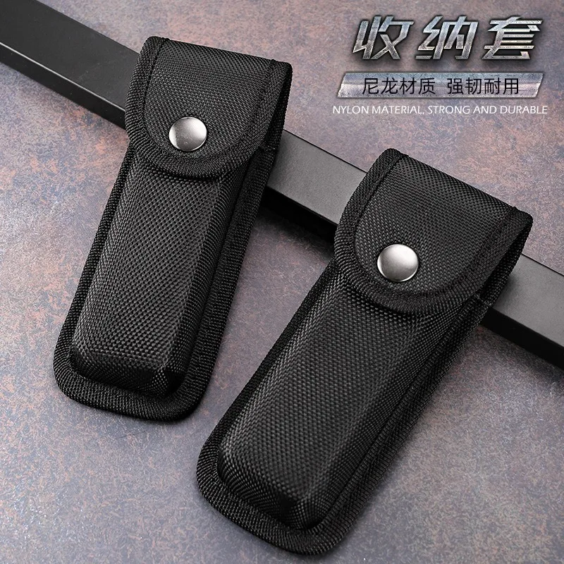 Nylon Knife Sheath for Folding Knife Portable Belt Carry Pouch Multi-Purpose Tool Holder