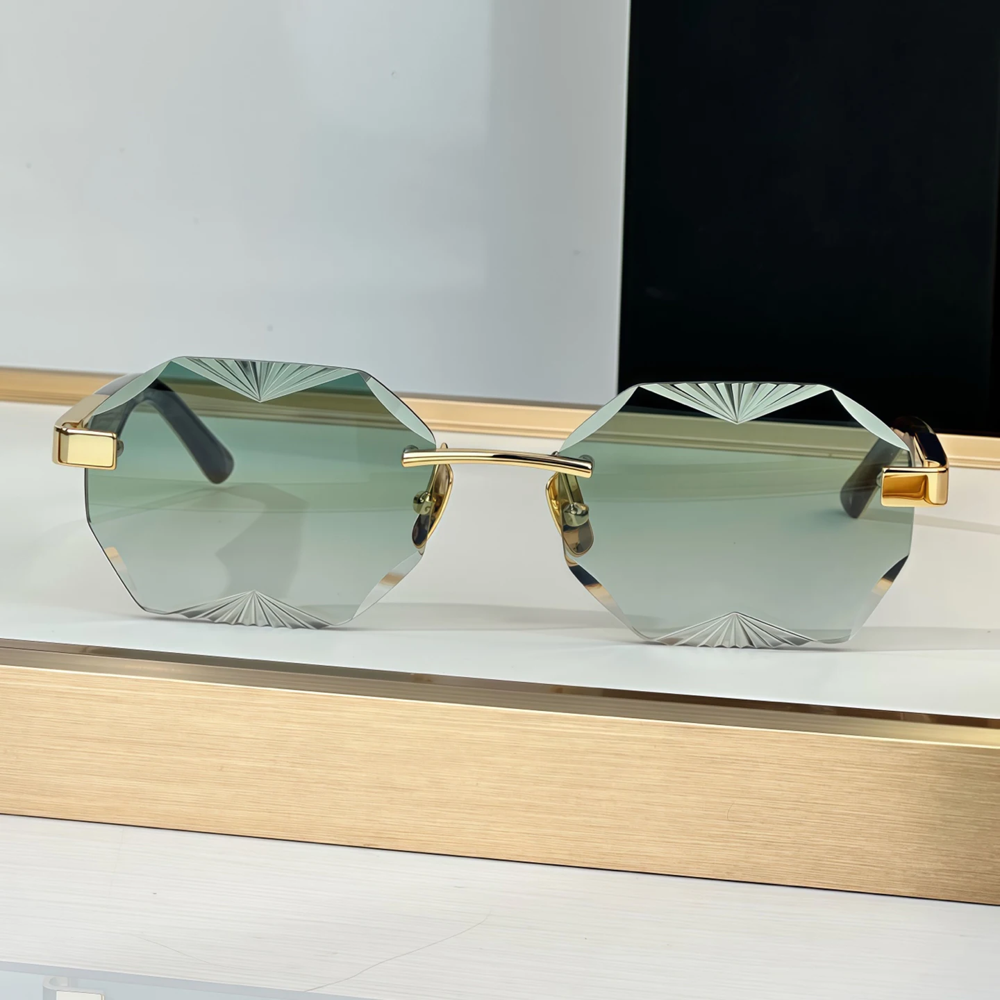 

GRAM German style luxury fashion green business men sunglasses outdoor driving vacation casual women sunglasses acetate frame