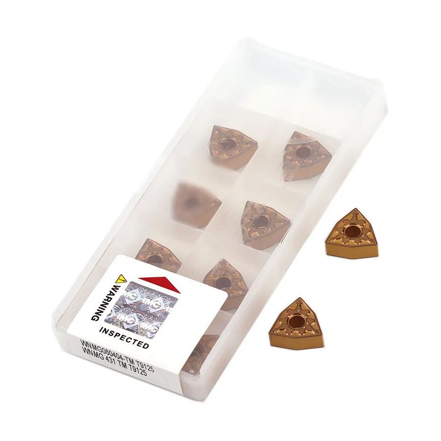 WNMG060404-TM T9125 Blade WNMG060408-TM T9125 Carbide Inserts External Turning Tools CNC Lathe Tools Wear-Resistant Steel Cutter