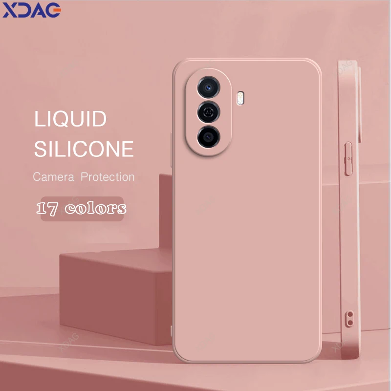 

Basic Liquid Silicone Phone Case for Huawei NovaY70 NovaY71 Nova Y71 Y70 Plus Y70+ Y60 Y91 Y90 Soft Solid Color Back Cover Funda