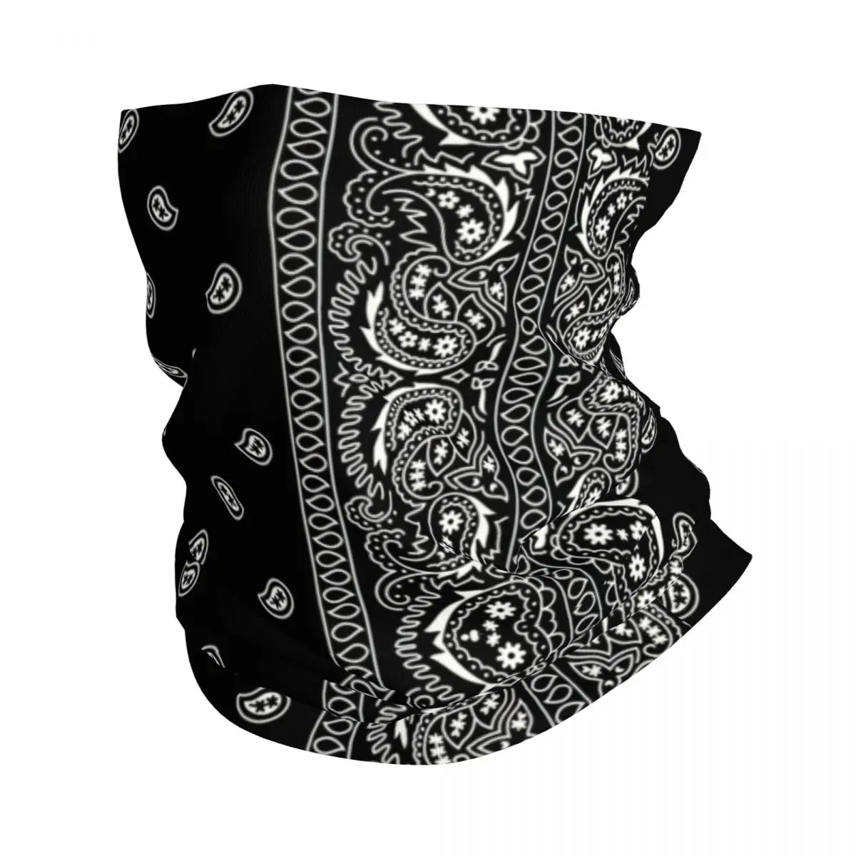 Custom Cool Paisley Bandana Style Winter Headband Neck Warmer Men Women Ski Camping Tube Scarf Face Bandana Gaiter