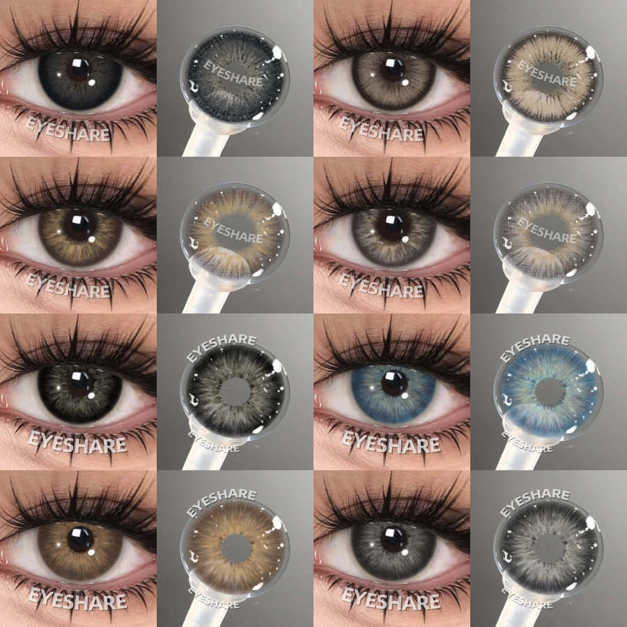 EYESHARE lentilles de Contact de couleur populaire pour les yeux lentille noire mode des yeux brun beauté élèves colorés gris Contact yeux bleus maquillage