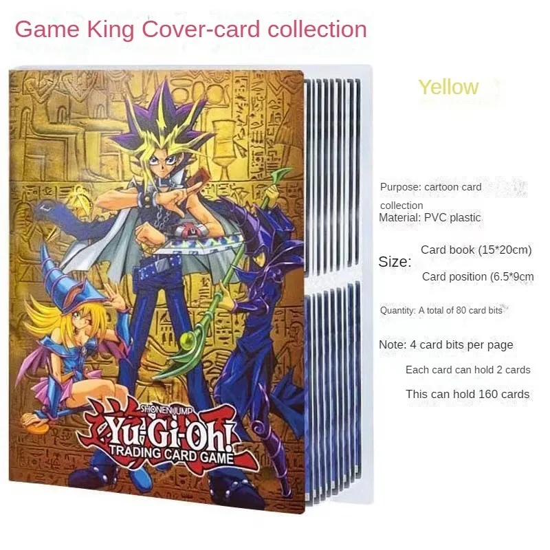 PVC 80Pcs Yu-Gi-Oh! Anime Yugi MutoJoey Joey Wheeler Card Album Cartoon Holder Collectible Album Card Kids Toys Gifts Bandai