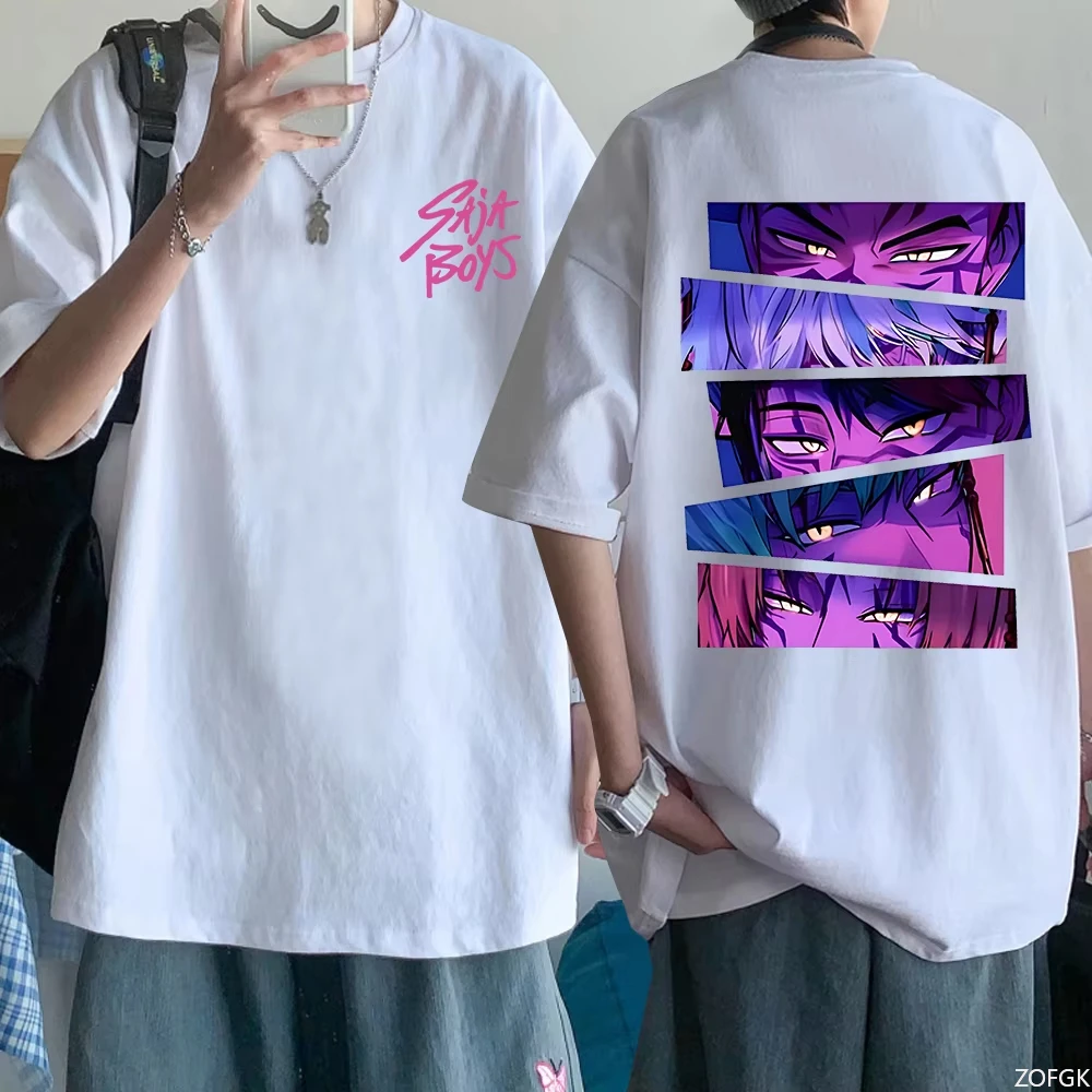 2025 new Kpop Demon Hunter Saja Boys T-shirt Harajuku O-neck Casual Anime T-Shirt Tops Unisex t shirts harajuku image 2