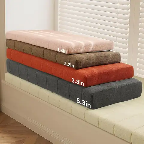 Custom Teddy velvet Bay Window Seat Long Bench Cushion Seat Pad Long Mattress Padding Chair Seat Pad Decorative Pads Swings