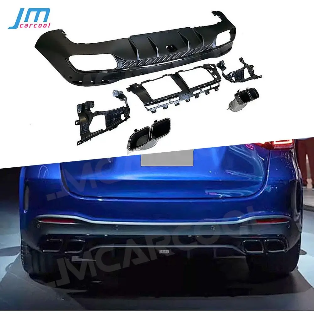 

Rear Diffuser Bumper Lip Splitters Exhaust Muffler Tips for Mercedes Benz GLE GLS V167 X167 GLE63 AMG 2020+ Car Accessories