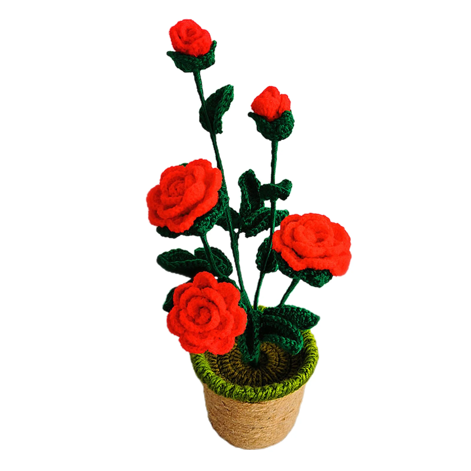

Artificial Sunflower Artificial Sunflower Hand Woven Yarn Simulation Flower Potting Indoor Decoration Woven Potted Plants