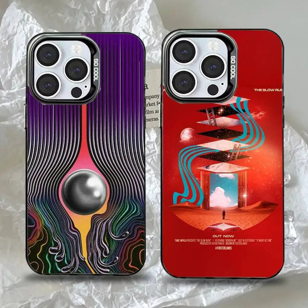 

Tame-Impala Pop Band Phone Case For iPhone 16,15,14,13,12,11,Pro,Max,Plus,Mini,XS,SE Anti Fall Black Matte Hard Bumper