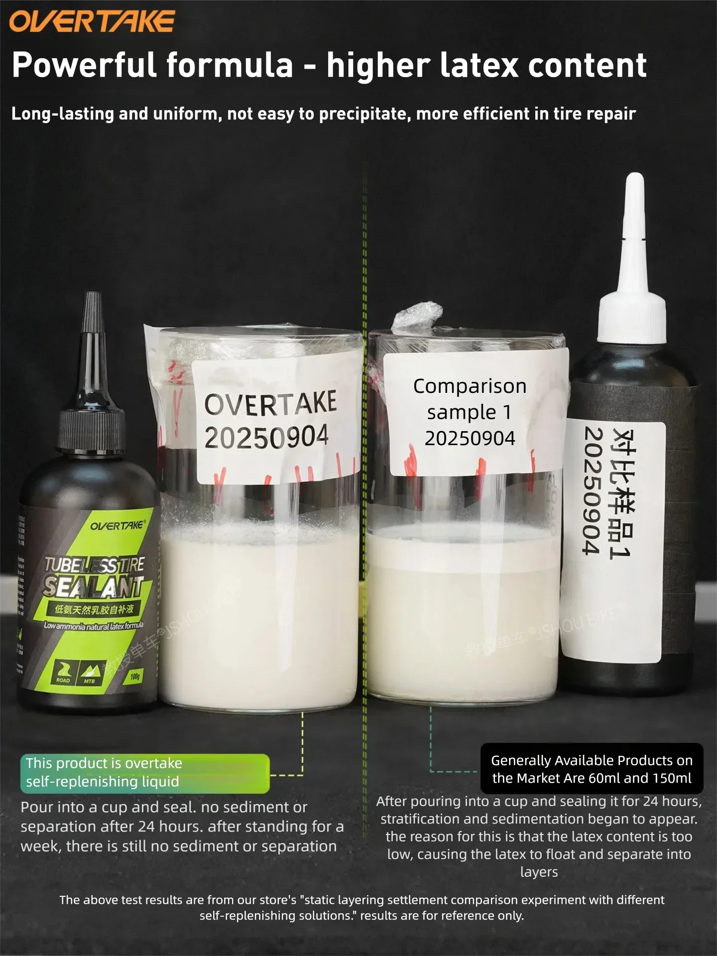 OVERTAKE 1/2/5 bottles mtb/road Bike Puncture repair Tire Sealant for Tubeless Natural latex Low ammonia Bicycle Accessories view 3