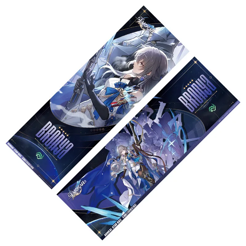 Honkai: Star Rail Anime Bookmark Gliter Double Sided Cosplay Kafka Bronya Dan Heng Laser Ticket Creative Stationery Fans Gifts