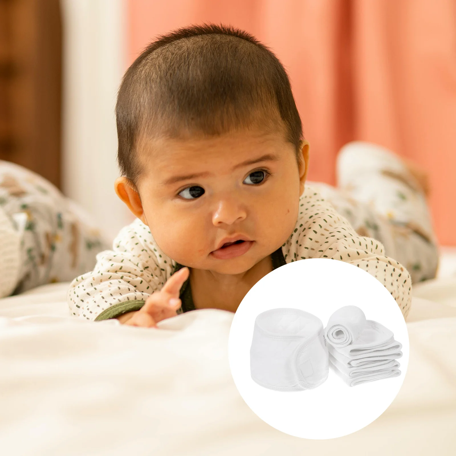 

6Pcs Baby Umbilical Belts Cotton Soft Breathable Infant Belly Bands Navel Protective Band for Newborn Umbilical Cord Care