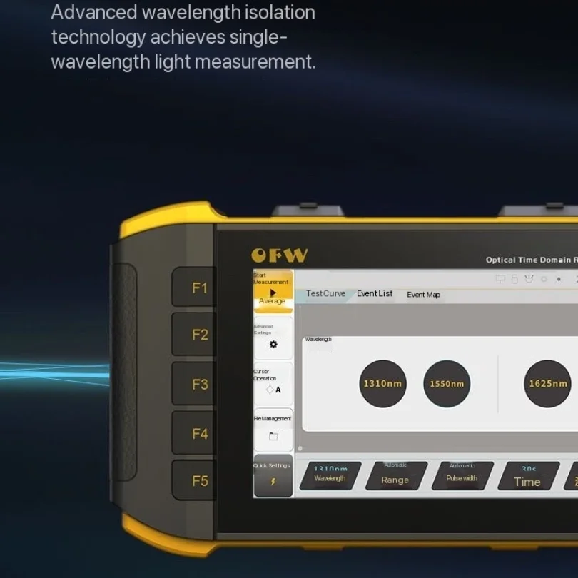 OFW OTDR 1310nm1550nm1625nm APC UPC Active Fiber Live Tester32/30/30dB Reflector Optical Reflectometer Touch Screen OPM VFL IOLA