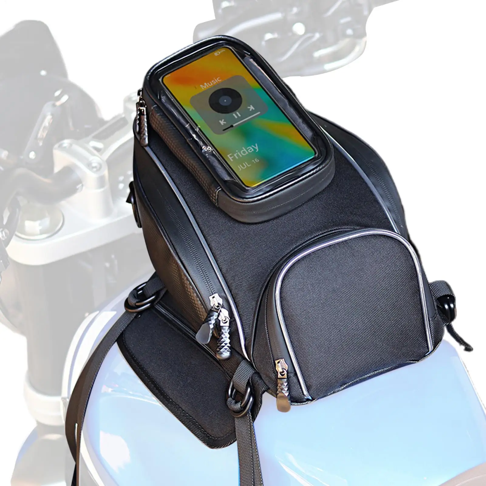 

Motorcycle Storage Bag Phone Pouch Motorcycles Magnetic Tank Bag Heavy Duty Power Sports Accessories Touch Screen Phone Pouch
