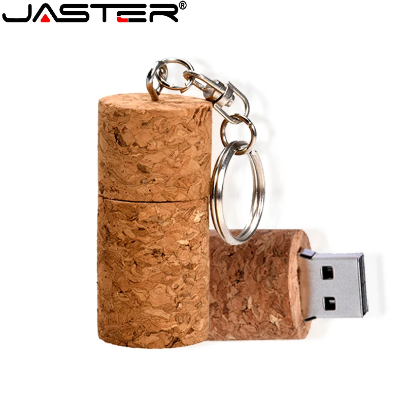 

JASTER Деревянный пробковый USB-накопитель 64 ГБ Memory Stick 32 ГБ Креативный подарок Pen Drive 16 ГБ Реальная емкость 8 ГБ Pendrive Бесплатная брелок