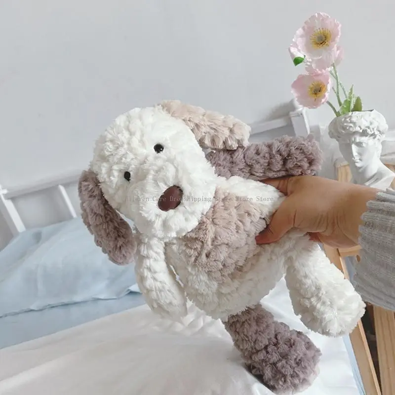 لعبة الكلب المحشوة بالقطيفة وسادة رمي جميلة للأطفال والكبار مريحة ومهدئة