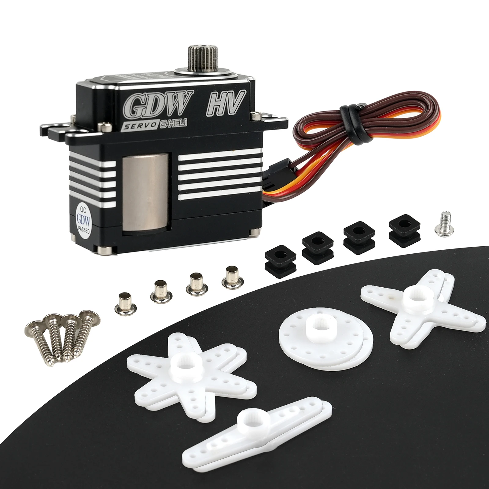 

DS590MG Digital HV Servo 12KG 4.8-8.4V - Coreless Motor, Full Metal Gear for 450/500 Helicopter & 70E Fixed-Wing Robot