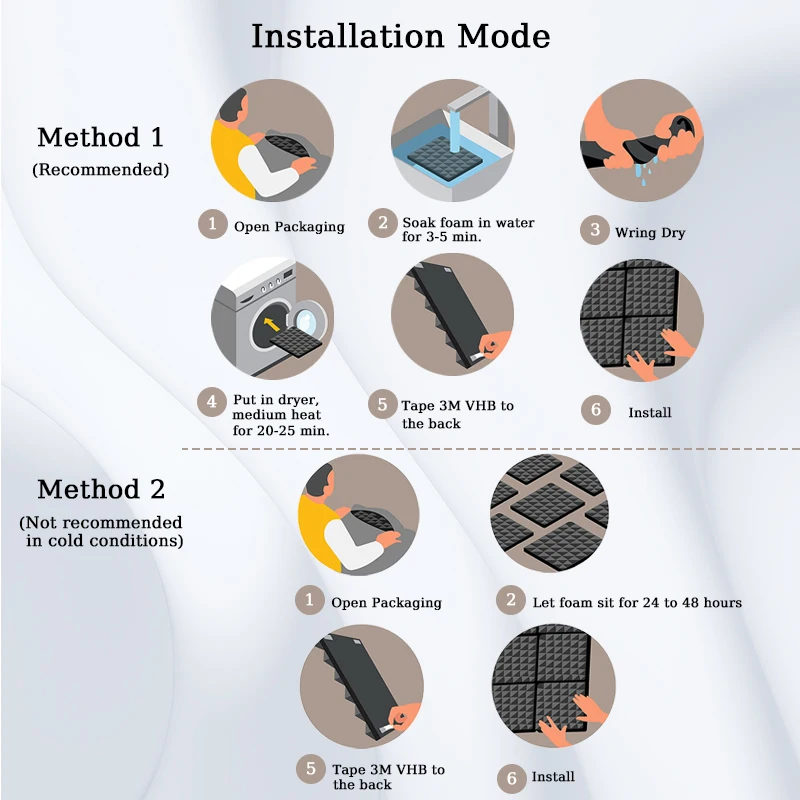 TOUO-Panel de espuma acústica para estudio, paneles de esponja de pared insonorizados, Material absorbente de sonido, tratamiento de absorción de