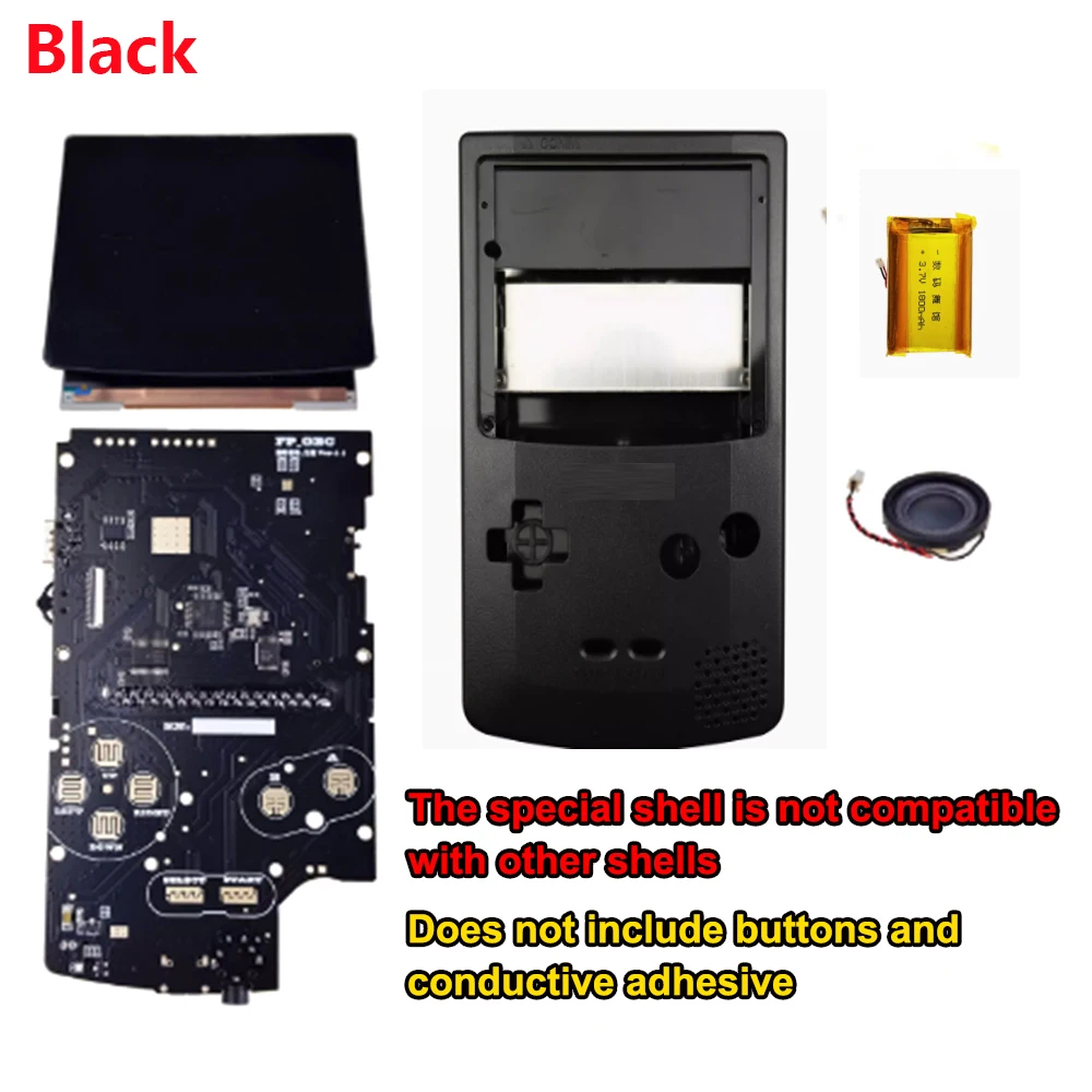 

FPGBC Replacement For Gameboy Color GBC Game Console KIT Real Hardware IPS Pre Laminated LCD Screen Highlight