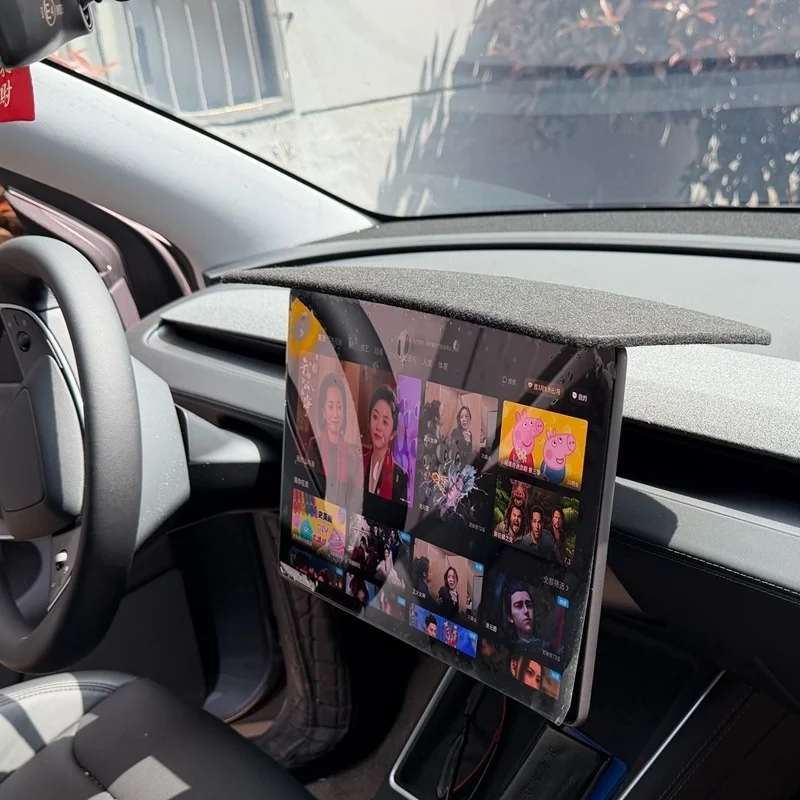 Auto-Mittelkonsolen-Bildschirm-Sonnenblende, verstellbarer Winkel, GPS-Navigations-Sonnenschutz, blendfreier Navigationsbildschirm-Sonnenschutz für Tesla – Detail 2