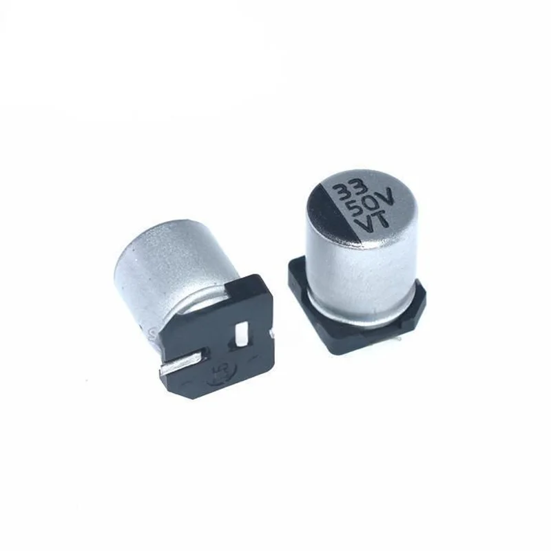 10PCS Surface Mount Aluminum Electrolytic Capacitor SMD 6.3V 10V 16V 25V 35V 50V 1uf 10uf 22uf 47μF 100μF 220μF 470μF 1000uf