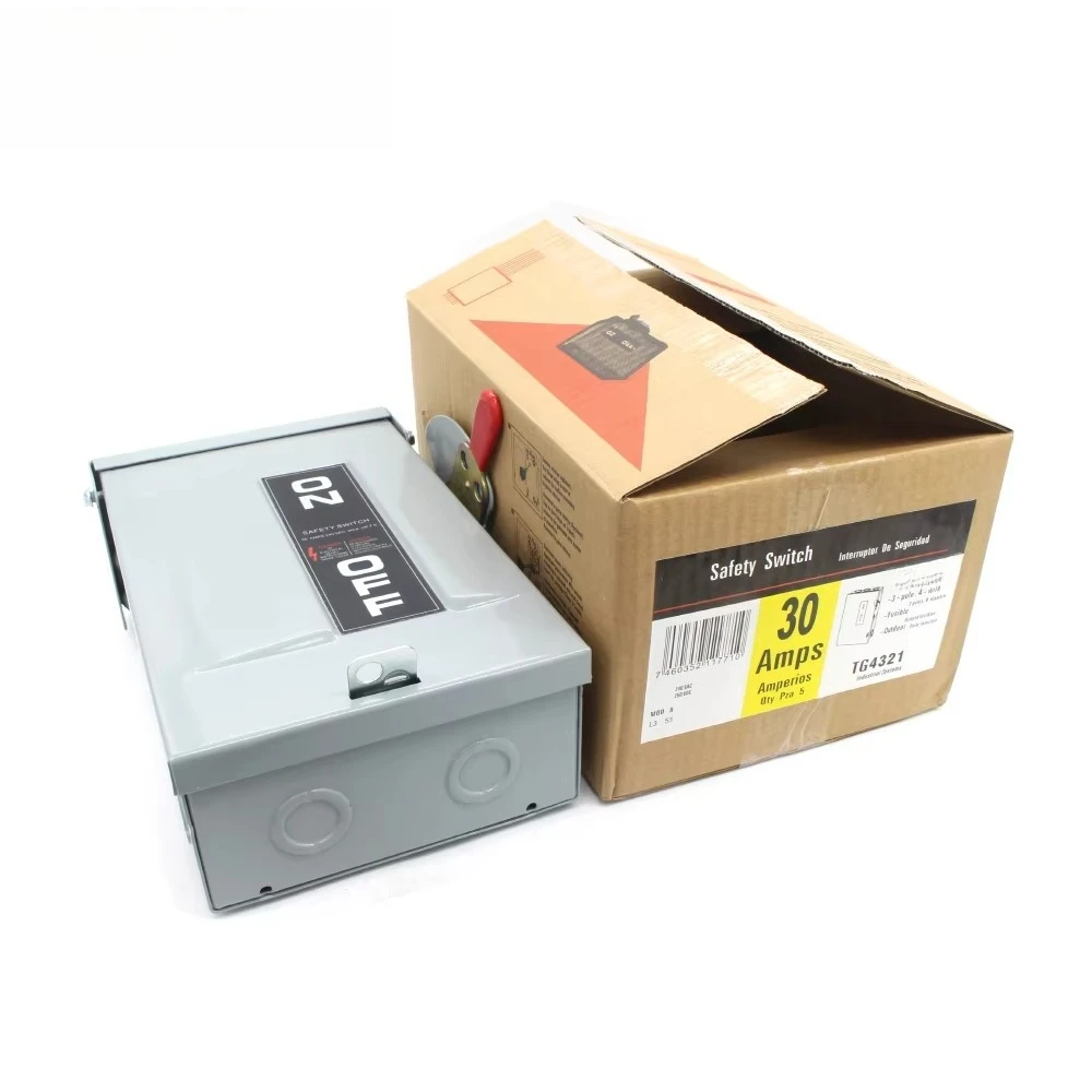 30 Amp 220VAC / 380VAC 3P Safety Switch Fusable Manual Disconnect Switch Outdoor