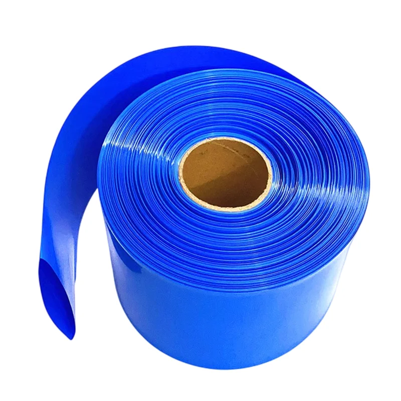 1 Meter Blue 18650 Lipo Battery PVC Heat Shrink Tube Pack 30mm ~ 130mm Width Insulated Film Wrap lithium Case Cable Sleeve Blue