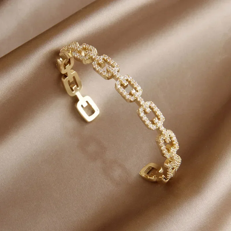 الكلاسيكية الفاخرة زركونيا ليوبارد سحر أساور للنساء أزياء العلامة التجارية مجوهرات أنيقة عقدة الإسورة #5