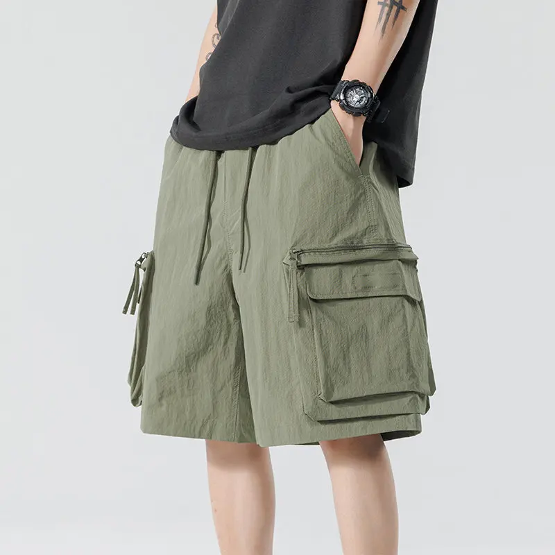 Men's Summer Casual Shorts Men Lightweight Cargo Shorts Multi-pocket Waterproof Outdoor Hiking Overalls Male Short Pants