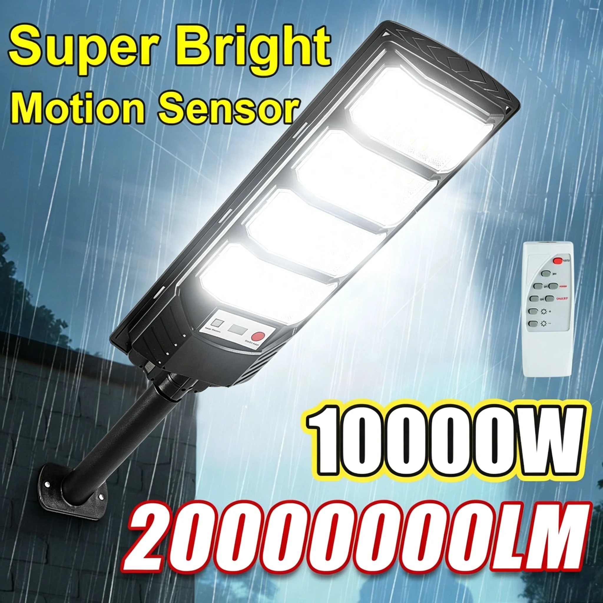 Ultra Bright 10000W Solar LED Outdoor Wall Light IP67 Waterproof