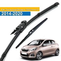 Erick's Wiper Front & Rear Wiper Blades Set For Peugeot 108 Citroen C1 Toyota Aygo 2 2014 - Windshield Windscreen Window 26