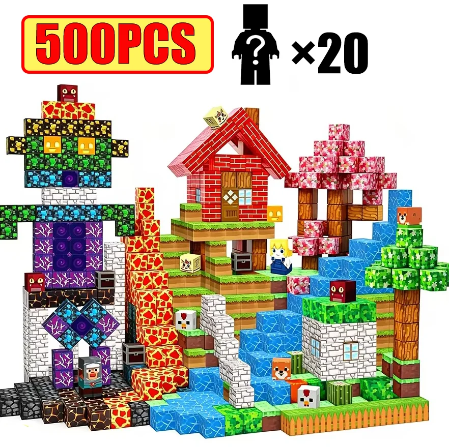 Kids Education World - 10-500 шт. магнитных строительных блоков, развивающие